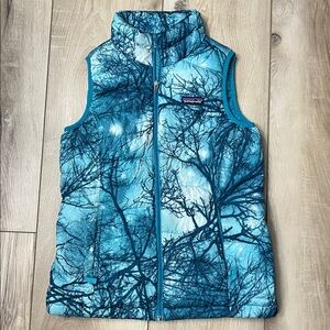 Patagonia Girls’ Down Sweater Vest Moontree Deep Sea Blue Size Medium 10